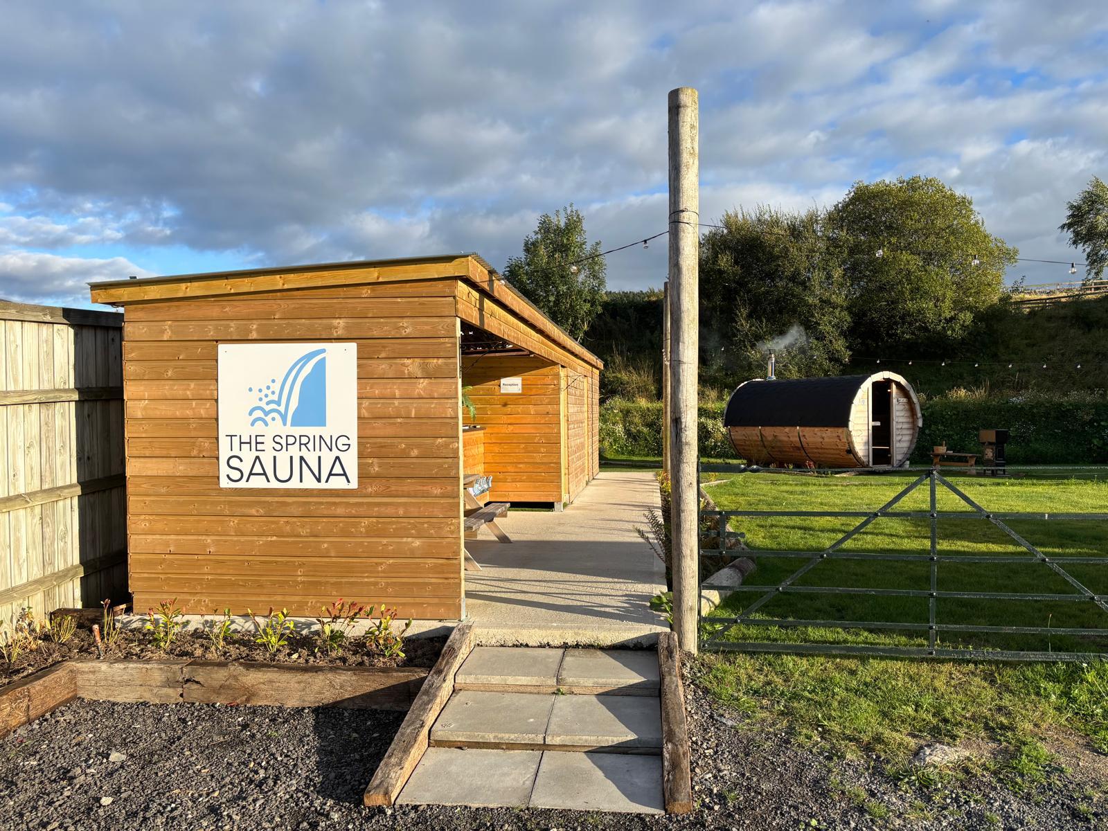 Spring saunas entrance